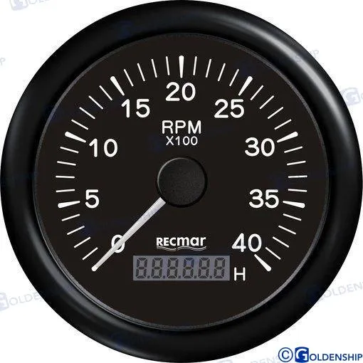 TACHOMETER 1.0/10.0 - 0/4000 RPM BLACK