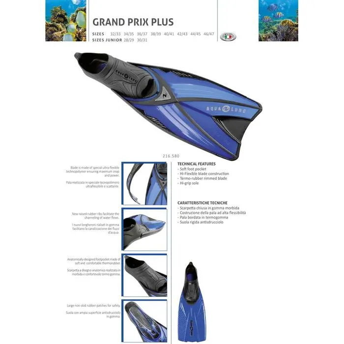 Aqualung Sport Grandprix Plus Snorkeling Fins