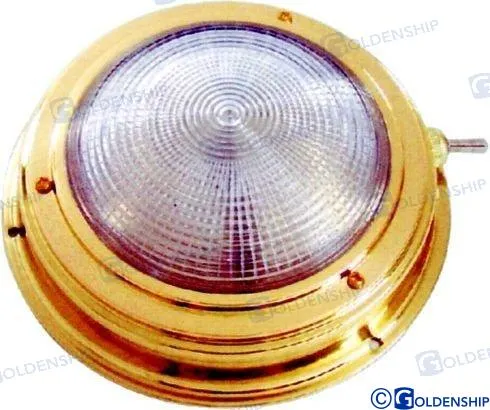 DOME LIGHT BRASS 4"