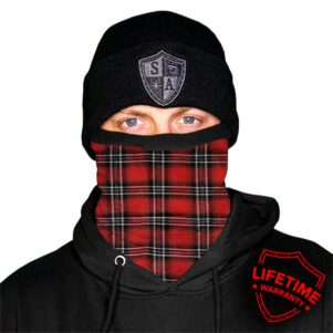 SA FROST TECH | FLANNEL RED FLEECE LINED FACE SHIELD